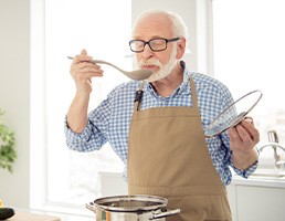 A man making soup