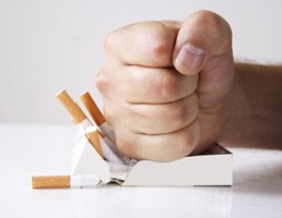 Man crushing cigarettes in Ellicott City