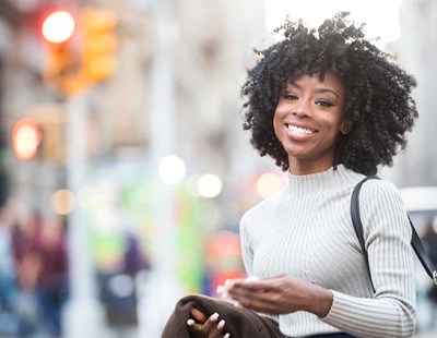SPatient in Ellicott City smiling with Invisalign