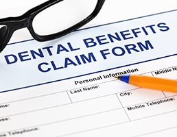 A dental insurance claim form