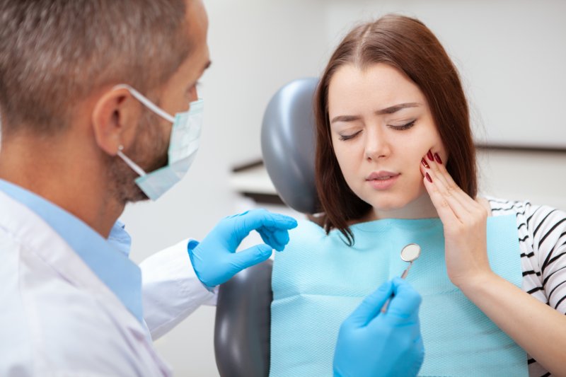 patient undergoing an emergency dental visit in Ellicott City